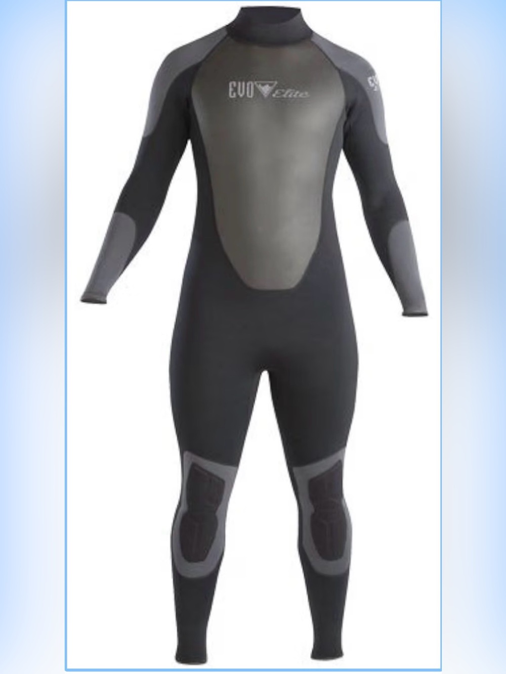Evo Elite Black and Gray One-Piece Wetsuit 1mm size 3/4